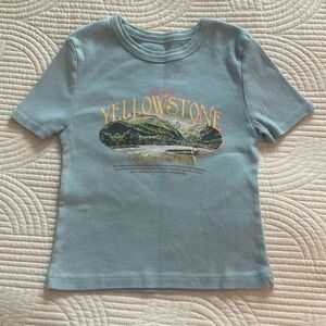 eocial culture, blue cropped tee